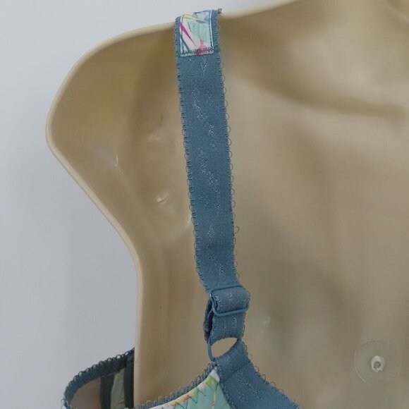 Elomi 36I Bra 4420 Mariella Underwire Banded Bra Tropical Blue Leaf Unlined - Picture 8 of 15